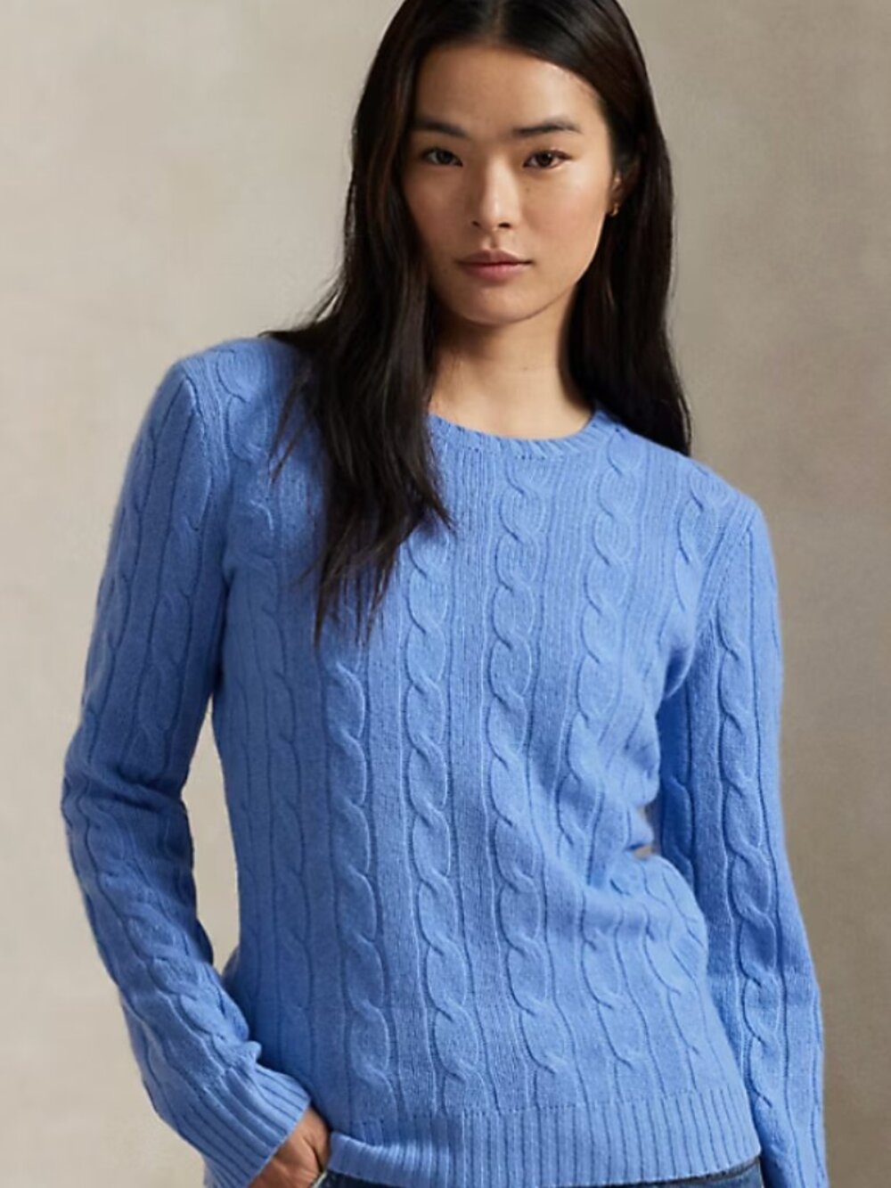Polo Ralph Lauren Iconic Cable Knit Cashmere Sweater